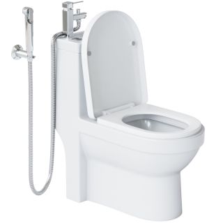 Комбоунитаз Laguraty 8074 A с раковиной функцией биде гигиеническим душем и смесителем белый